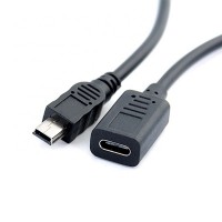 Mini USB Female to USB 3.1 Type C USB C Charger Cable Cord